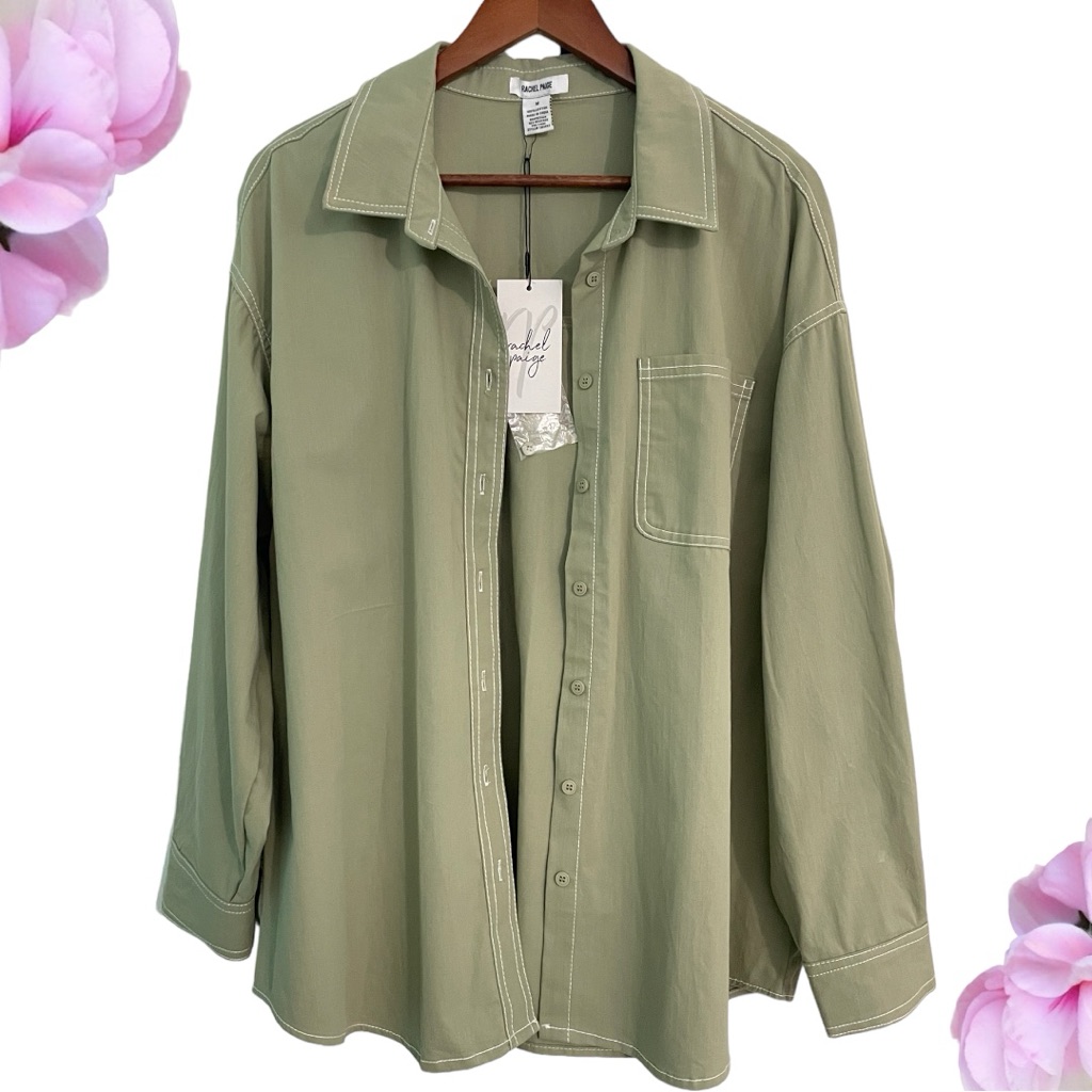 Olive Button Down Shirt